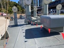 HMAS Diamantina decks painted